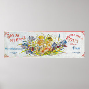 Poster Savon Des Bebes Soap LabelParis, France