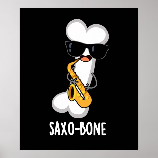 Poster Saxo os Funny Bone Funny Musique Pun Dark BG (Devant)