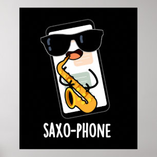 Poster Saxo-phone Blagues de téléphone portable drôles Fo