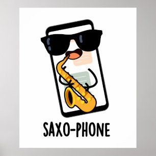 Poster Saxo-phone Blagues Téléphone Drôles 