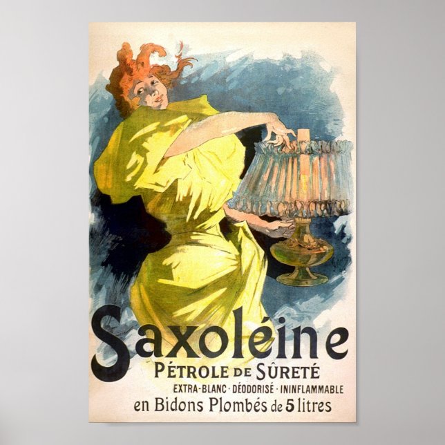 Poster Saxoleine 1894 Publicité française Vintage (Devant)
