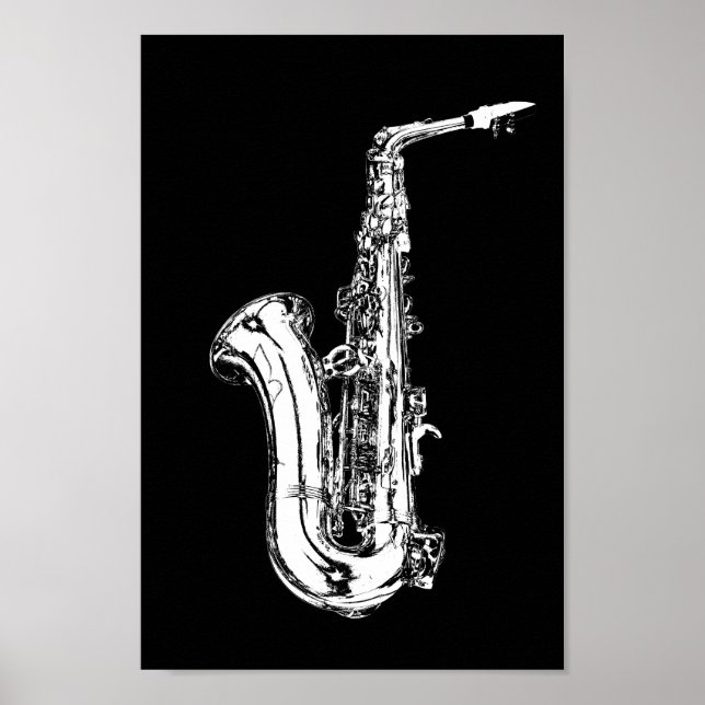 Poster Saxophone (Devant)