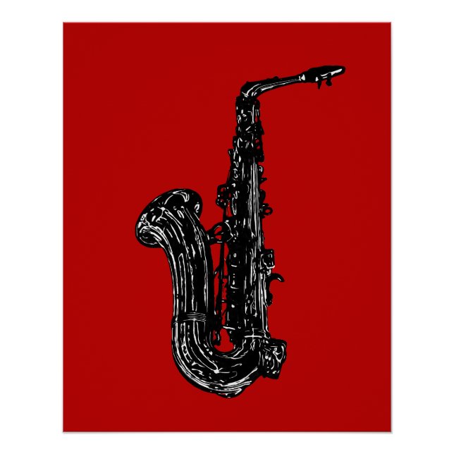 Poster Saxophone (Devant)