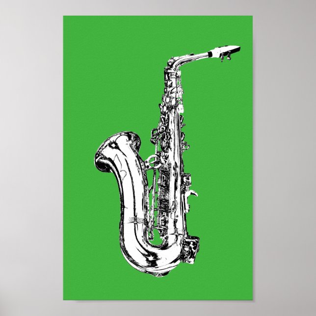 Poster Saxophone (Devant)