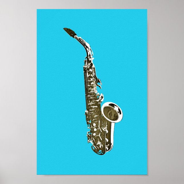 Poster Saxophone (Devant)
