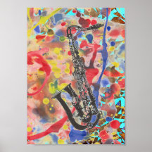 Saxophone Abstrait