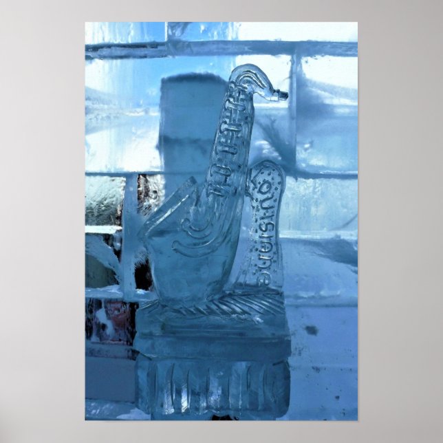 Poster Saxophone Ice Sculpture, Québec, Canada (Devant)