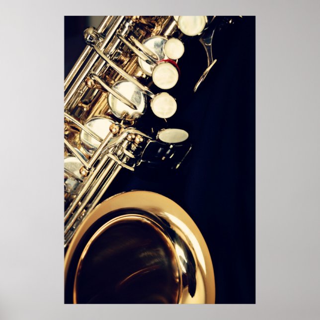 Poster saxophone Imprimer (Devant)