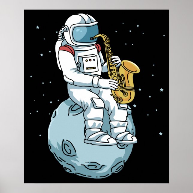 Poster Saxophone Saxophoniste Cadeaux Jazz Musique Saxoph (Devant)