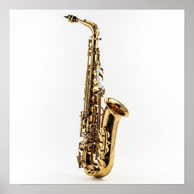 Poster Saxophone très poli (Devant)