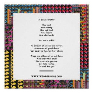 Poster saying you can't hide