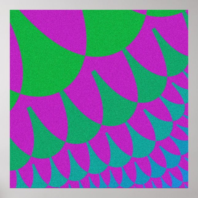 Poster Scales de dragon vert (Devant)