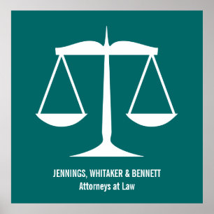 Poster Scales of Justice