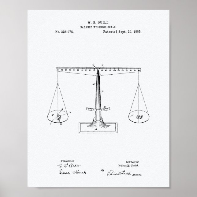 Poster Scales of Justice 1885 Art des brevets - Livre bla (Devant)