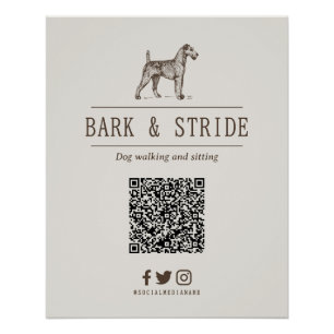 Poster Scan de code QR personnalisé pour suivre l'entrepr