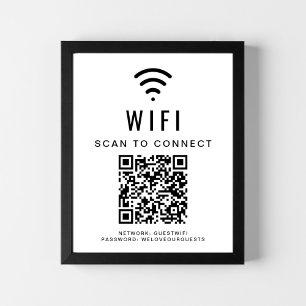 Poster Scan du réseau Wifi pour se connecter avec un code