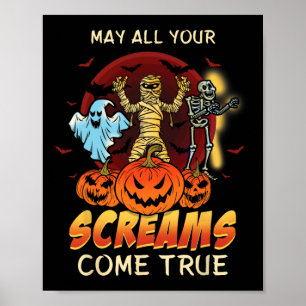 Poster Scandale Skeleton Monstres Fantôme Funny Lazy Dépl