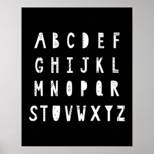 Poster Scandi alphabet moderne Nursery