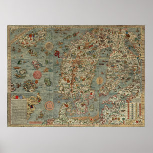 Poster Scandinavia Map