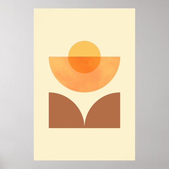 Poster Scandinavie Abstraite géométrique circle Art (Devant)