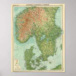 Poster Scandinavie du Sud et Danemark