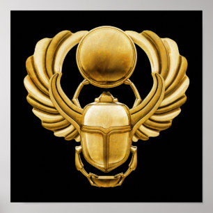 Poster Scarab en or égyptien