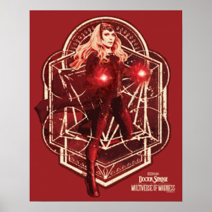 Poster Scarlet Witch Mystic Art Nouveau Graphisme
