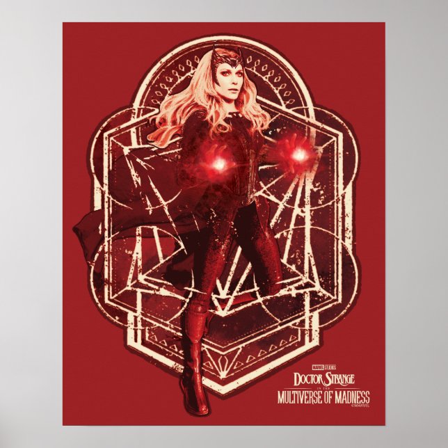 Poster Scarlet Witch Mystic Art Nouveau Graphisme (Devant)