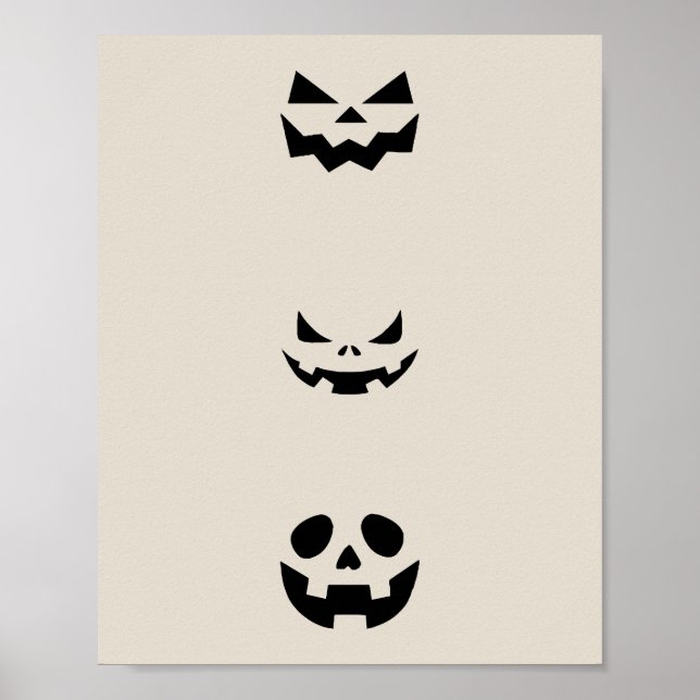 Poster Scary Halloween Faces (Devant)