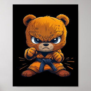 Poster Scary Martial Arts Fighter Karate Boxer Comt Kung