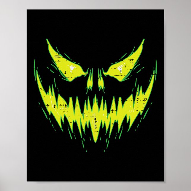 Poster Scary Pumkin Jack O Lantern Face Halloween Men Bo (Devant)
