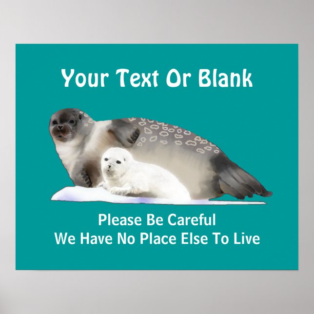 Poster Sceau À Cernes - Sur Glace Mince (Devant)