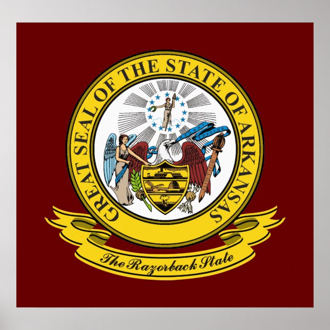 Poster Sceau Arkansas (Devant)