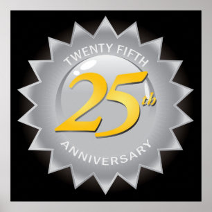 Poster Sceau d'argent du 25e anniversaire