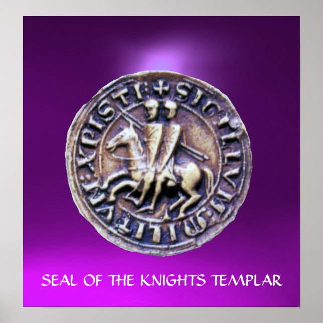 Poster SCEAU DES CHEVALIERS TEMPLAR gem violet (Devant)