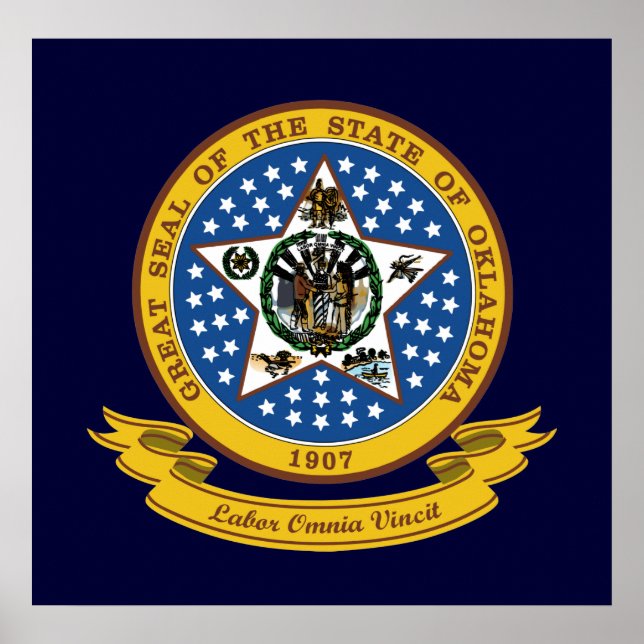 Poster Sceau d'Oklahoma (Devant)