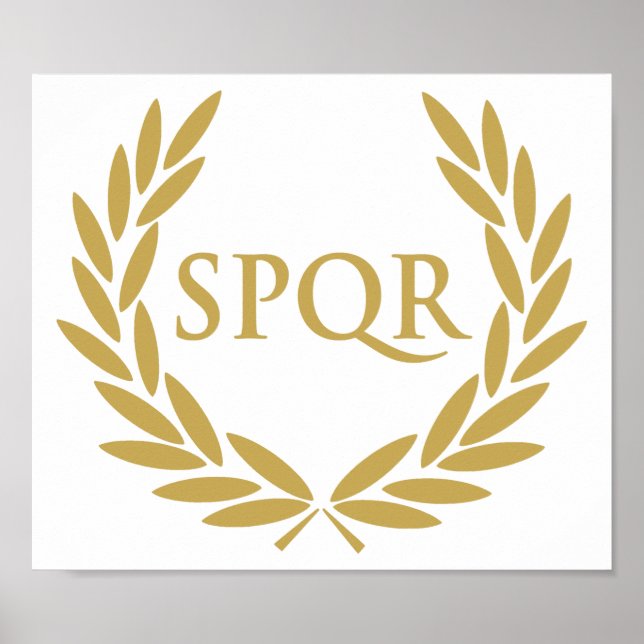 Poster Sceau du Sénat romain du SPQR de Rome (Devant)