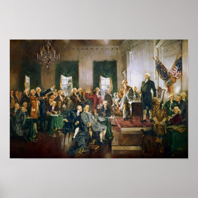 Poster Scène à la signature de la Constitution (Devant)