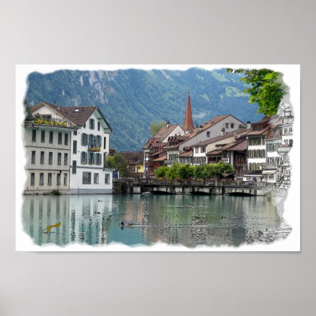 Poster Scène alpine (Devant)