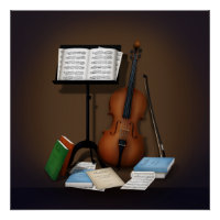 Scène avec Stand Cello & Music