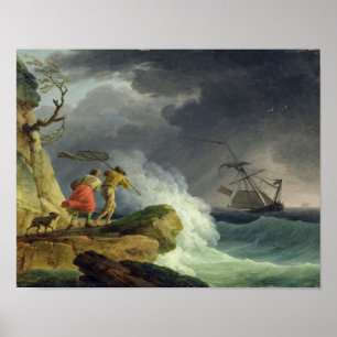 Poster Scène côtière dans une tempête, 1782