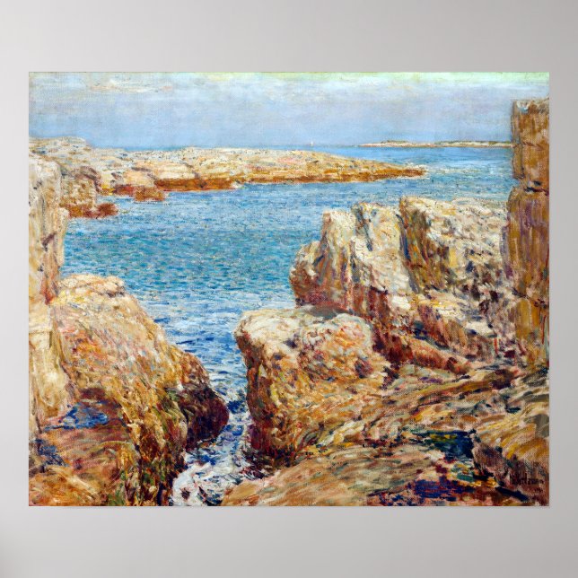 Poster Scène côtière de Childe Hassam, Îles des Chaussure (Devant)
