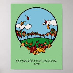 Poster Scène d'automne avec devis