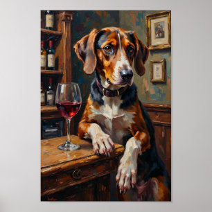 Poster Scène de bar du renardhound américain