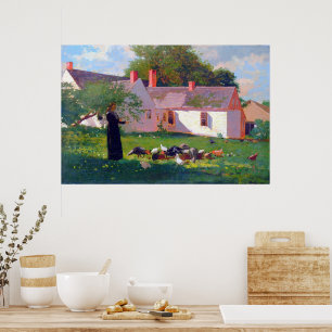 Poster Scène de basse-cour Winslow Homer 1872