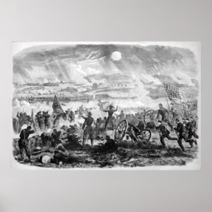 Poster Scène de bataille de Gettysburg