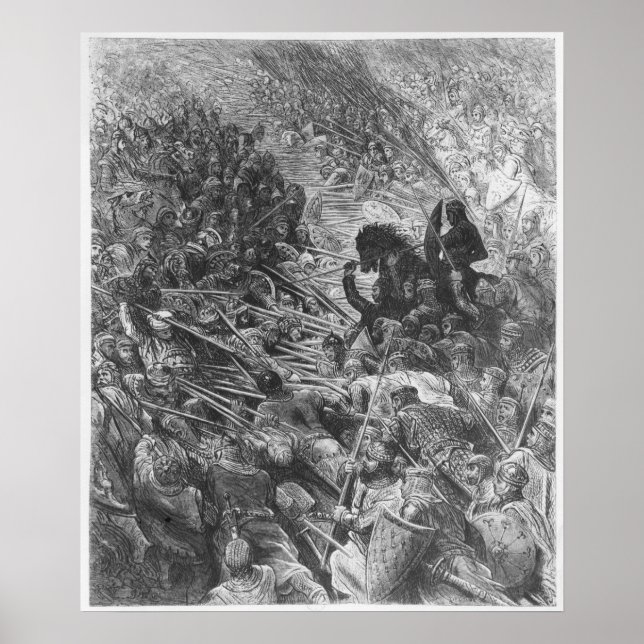 Poster Scène de bataille, illustration de 'Orlando Furios (Devant)