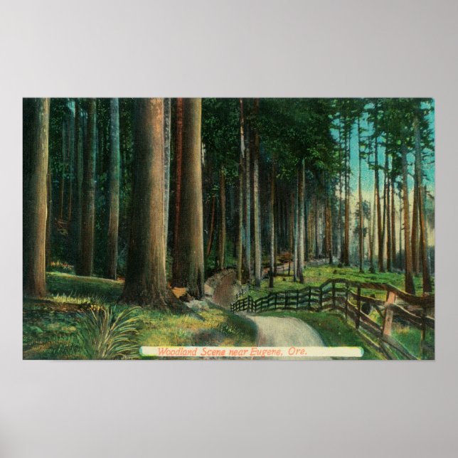 Poster Scène de bois Eugène, OR (Devant)