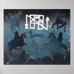 Poster Scène de chasse Pictish I 1995