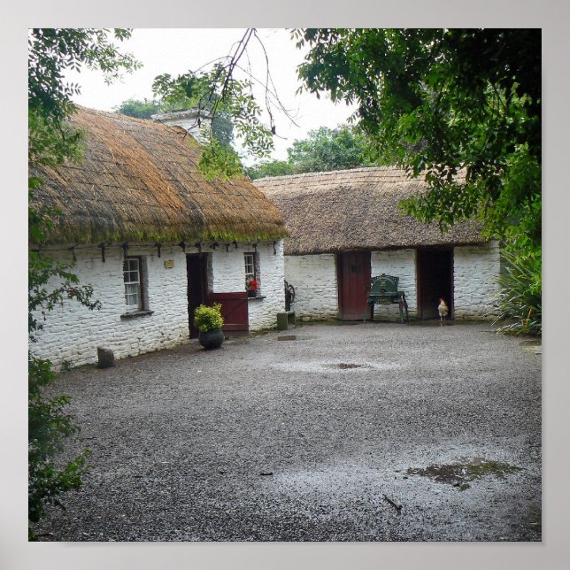 Poster Scène de cottage irlandais (Devant)
